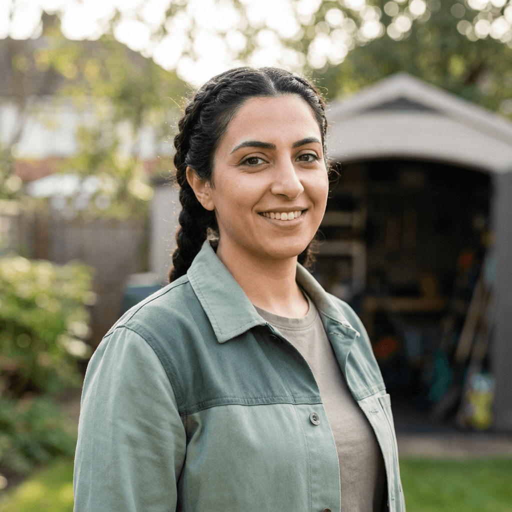 Portrait of a woman in her 40s with a soft, genuine smile